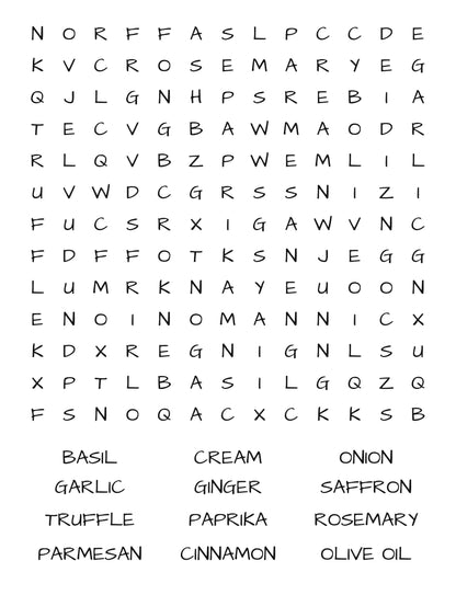 Savor Word Search: A Culinary Quest