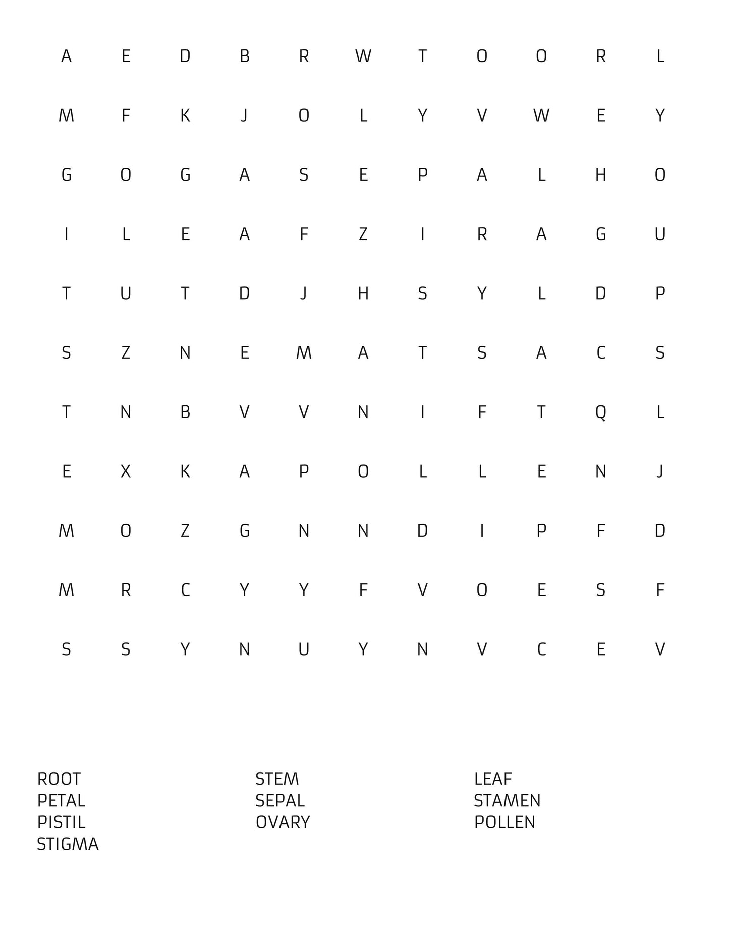 Botanical Bliss: A Floral Word Search Adventure