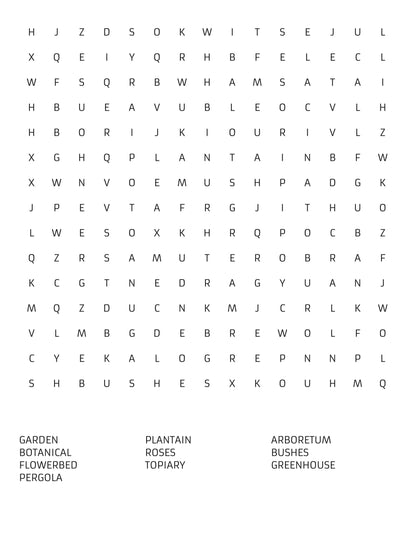 Botanical Bliss: A Floral Word Search Adventure