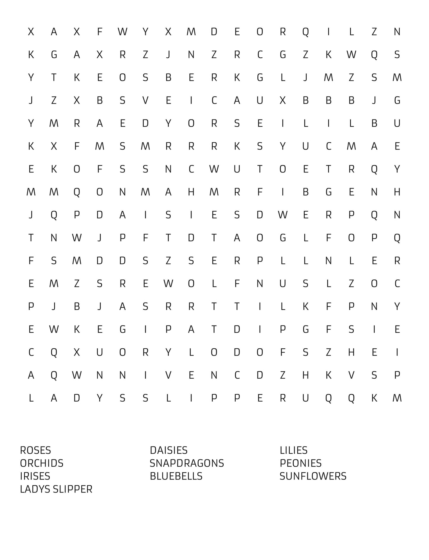 Botanical Bliss: A Floral Word Search Adventure