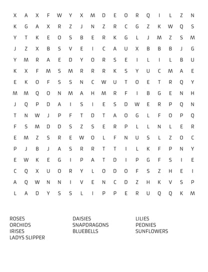 Botanical Bliss: A Floral Word Search Adventure