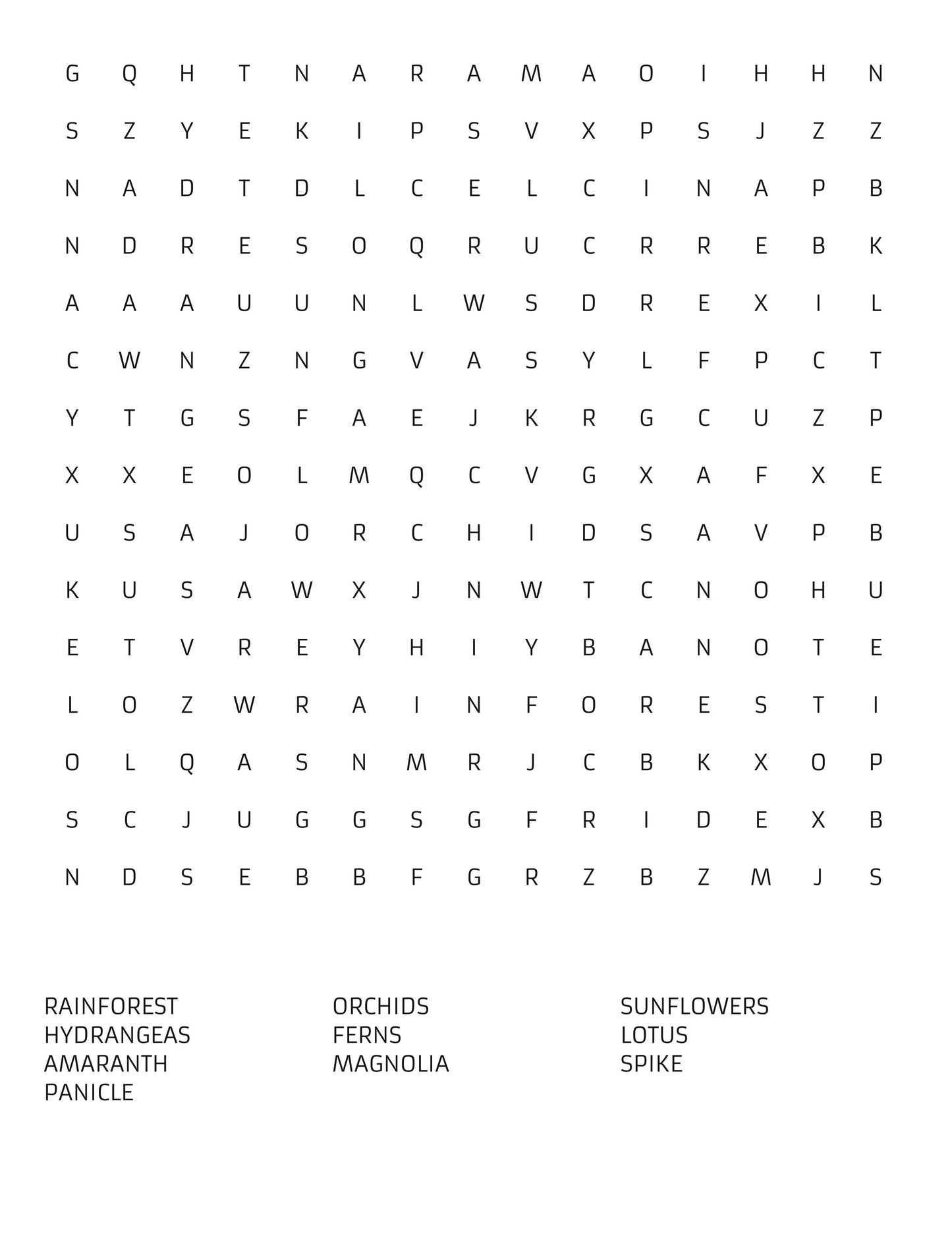 Botanical Bliss: A Floral Word Search Adventure