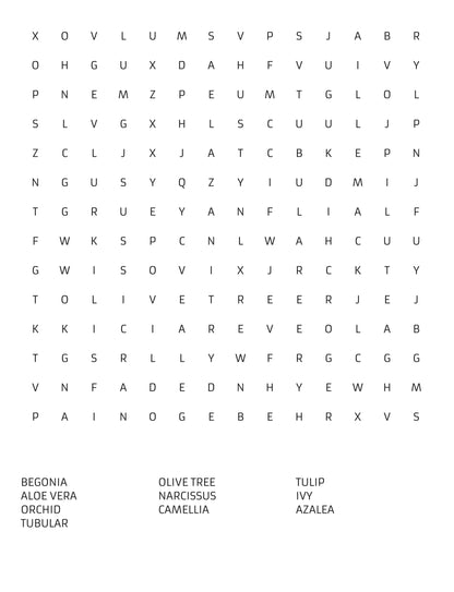 Botanical Bliss: A Floral Word Search Adventure