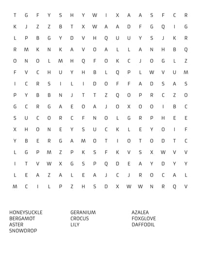 Botanical Bliss: A Floral Word Search Adventure