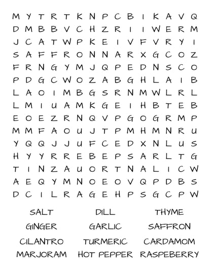 Savor Word Search: A Culinary Quest