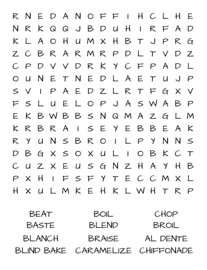 Savor Word Search: A Culinary Quest