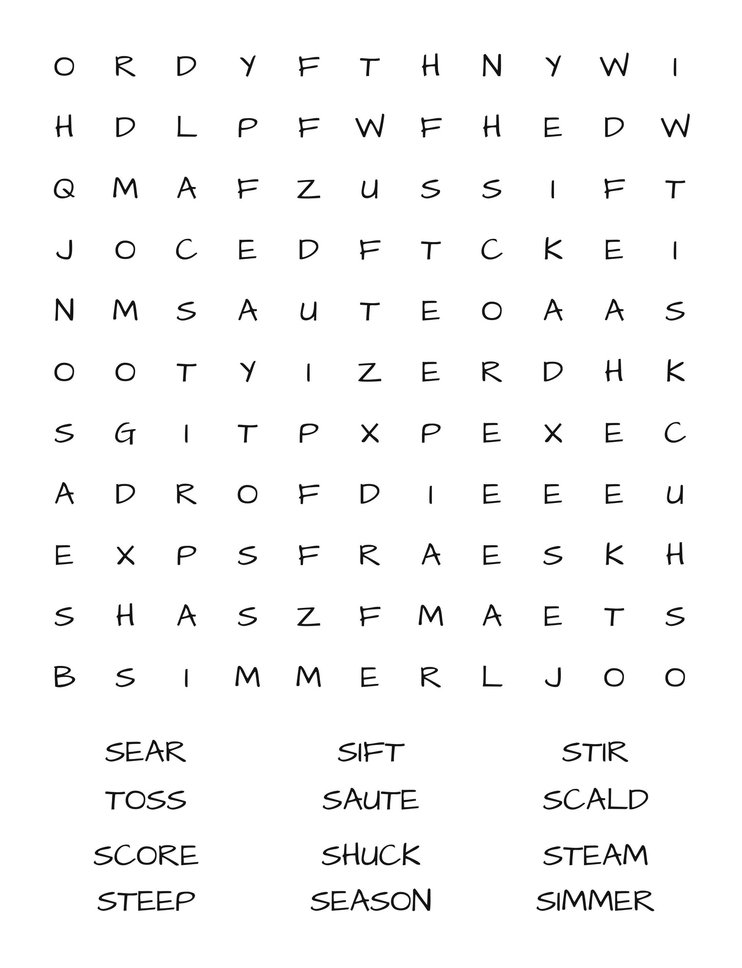 Savor Word Search: A Culinary Quest