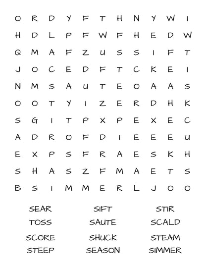 Savor Word Search: A Culinary Quest