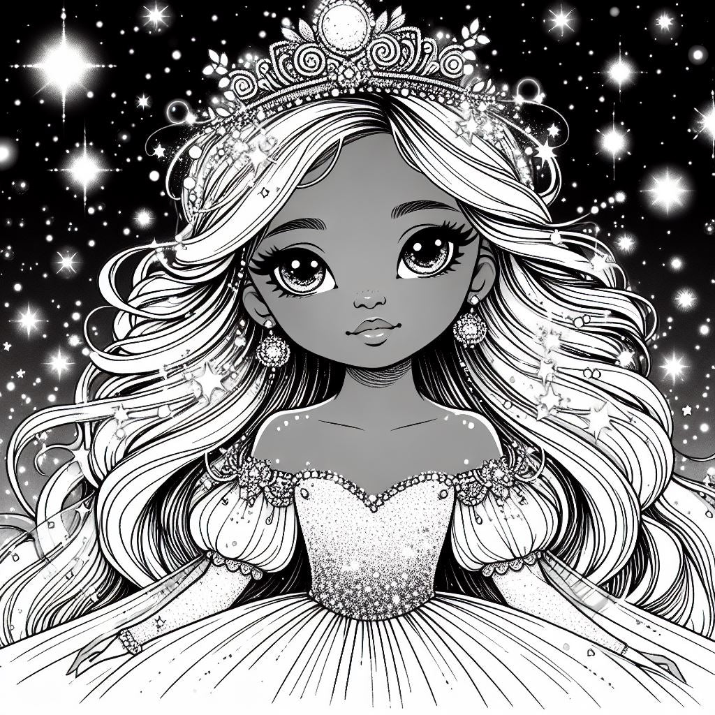 Enchanted Princesses Coloring Book