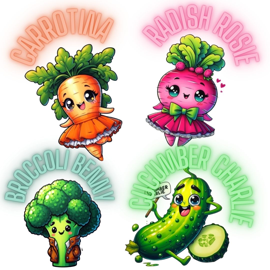 Vegetable Friends: A Whimsical Coloring Adventure