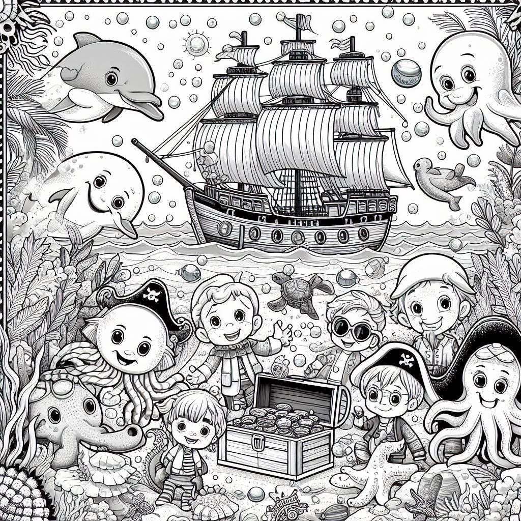 Panda's Pirate Quest Coloring & Activity Book