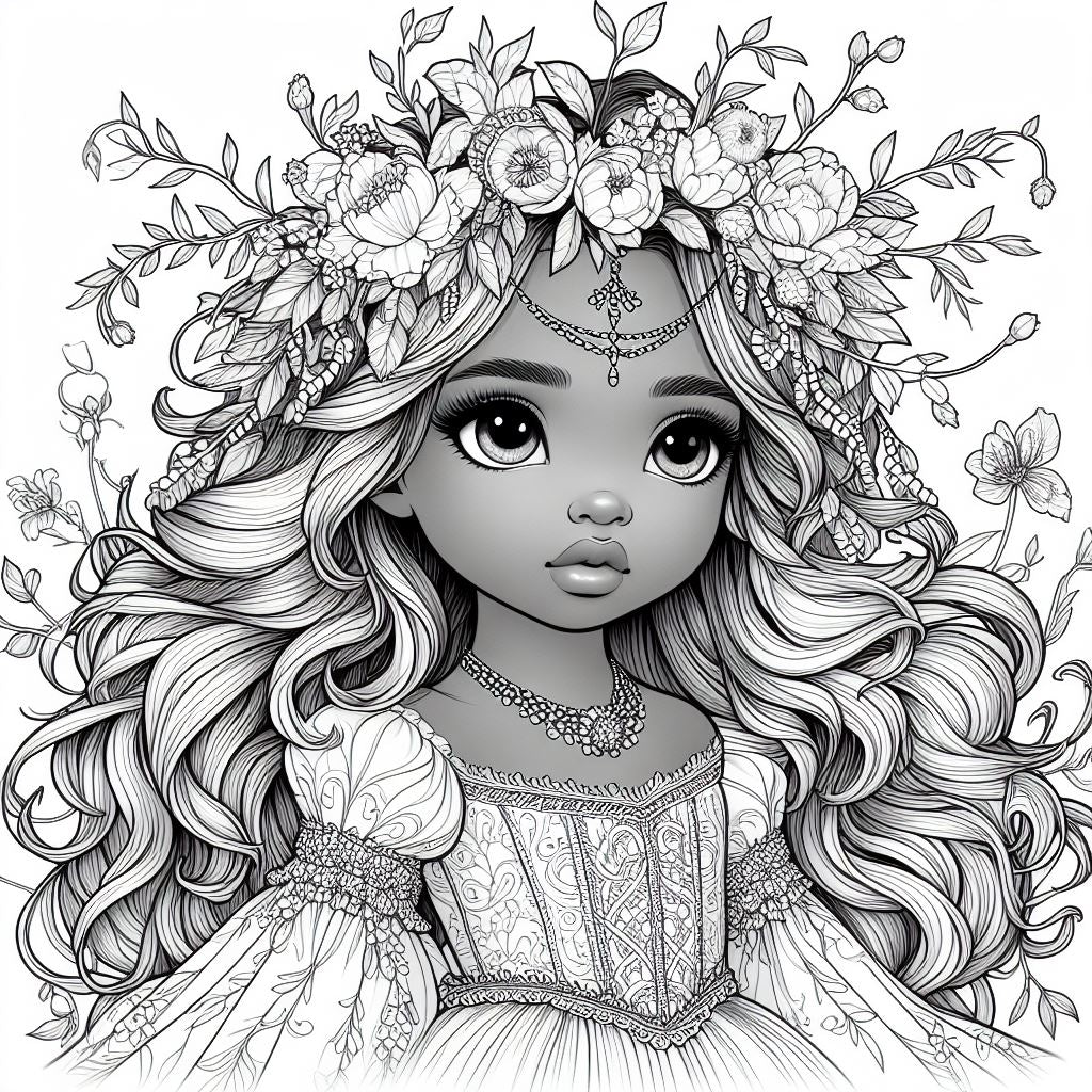 Enchanted Princesses Coloring Book