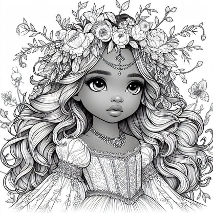 Enchanted Princesses Coloring Book