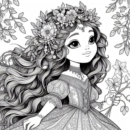 Enchanted Princesses Coloring Book