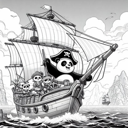 Panda's Pirate Quest Coloring & Activity Book