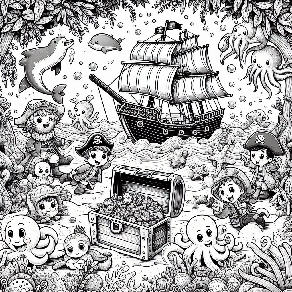 Panda's Pirate Quest Coloring & Activity Book