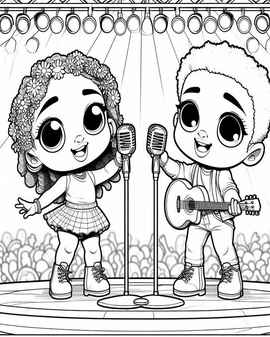 Singer I Coloring Sheet