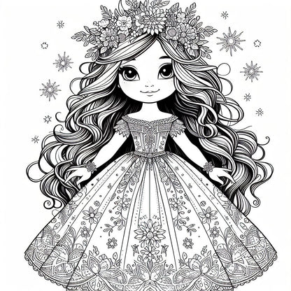 Enchanted Princesses Coloring Book