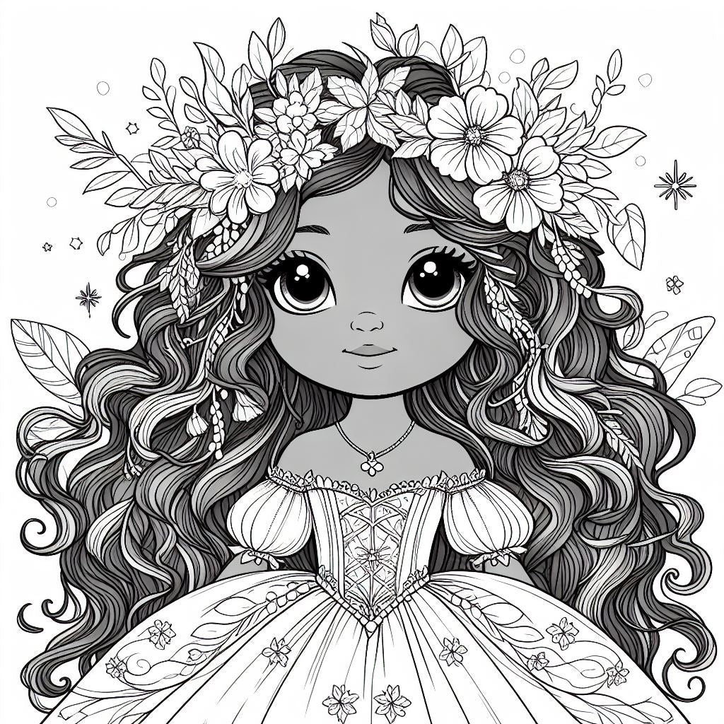 Enchanted Princesses Coloring Book