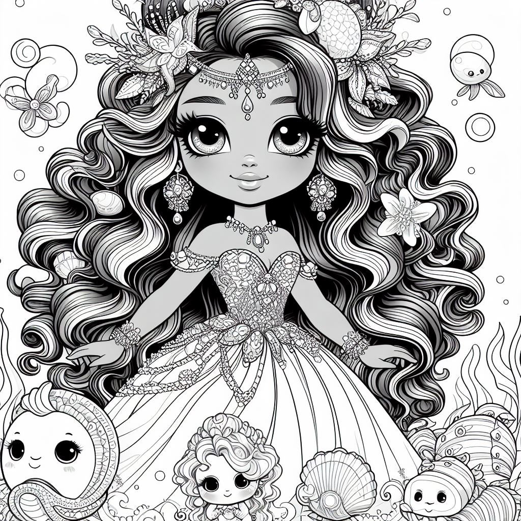 Enchanted Princesses Coloring Book